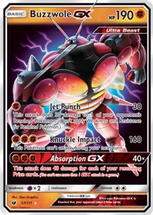 Buzzwole GX 057/111 - Holofoil SM Crimson Invasion