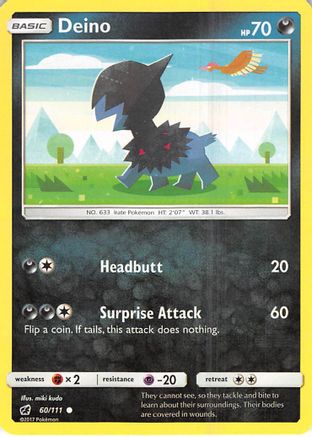 Deino 060/111 - Reverse Holofoil SM Crimson Invasion