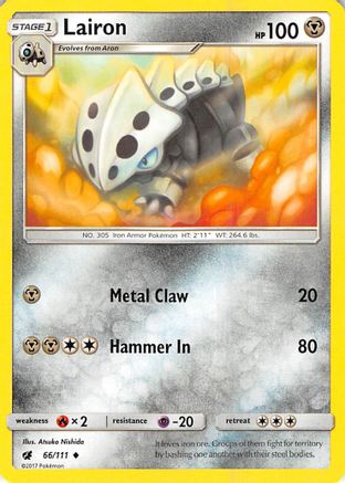 Lairon 066/111 - Reverse Holofoil SM Crimson Invasion