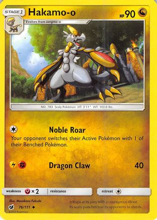 Hakamo-o 076/111 - Reverse Holofoil SM Crimson Invasion