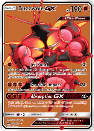 Buzzwole GX (Full Art) 104/111 - Holofoil SM Crimson Invasion