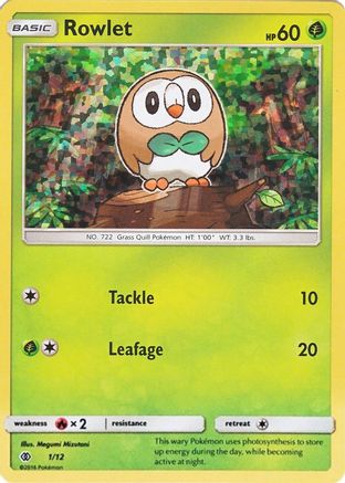 Rowlet 001/12 - Holofoil McDonalds Promos 2017