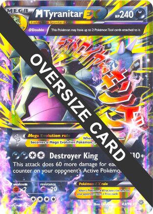 M Tyranitar EX 043/98 - Holofoil Jumbo Cards