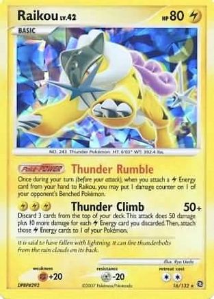 Raikou (Cracked Ice Holo) 016/132 - Holofoil Miscellaneous Cards & Products