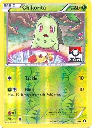 Chikorita (Pokemon League) 001/122 - Reverse Holofoil League & Championship Cards