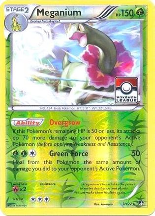 Meganium (Pokemon League) 003/122 - Reverse Holofoil League & Championship Cards