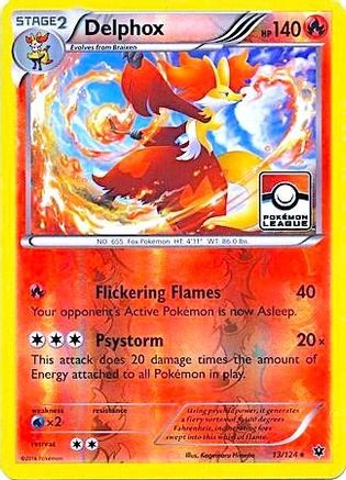 Delphox (Pokemon League) 013/124 - Reverse Holofoil League & Championship Cards