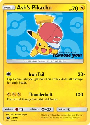 Ash's Pikachu SM114 SM Promos