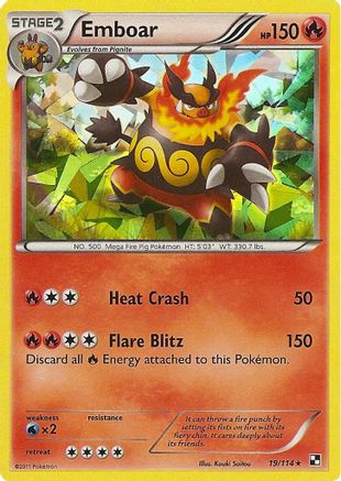 Emboar (Cracked Ice Holo) 019/114 - Holofoil Deck Exclusives