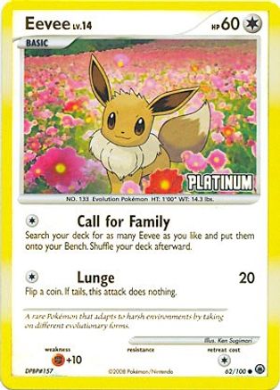 Eevee 062/100 - Reverse Holofoil Burger King Promos