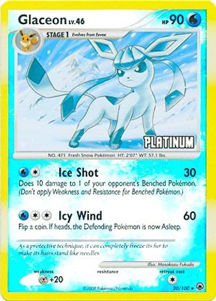Glaceon 020/100 - Reverse Holofoil Burger King Promos