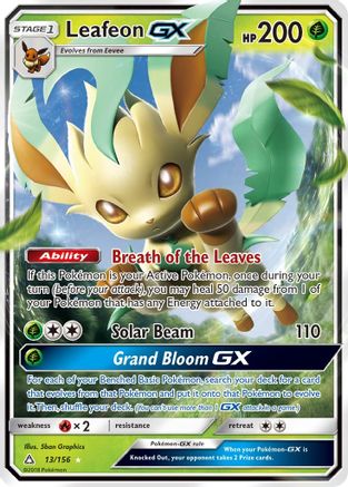 Leafeon GX 013/156 - Holofoil SM Ultra Prism