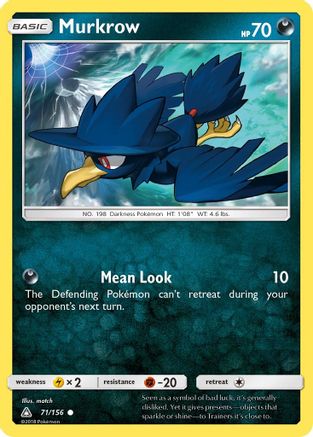 Murkrow 071 - Reverse Holofoil SM Ultra Prism