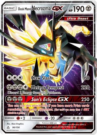 Dusk Mane Necrozma GX 090/156 - Holofoil SM Ultra Prism