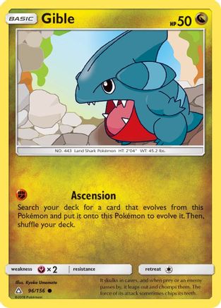 Gible (96) (96) 096/156 - Reverse Holofoil SM Ultra Prism
