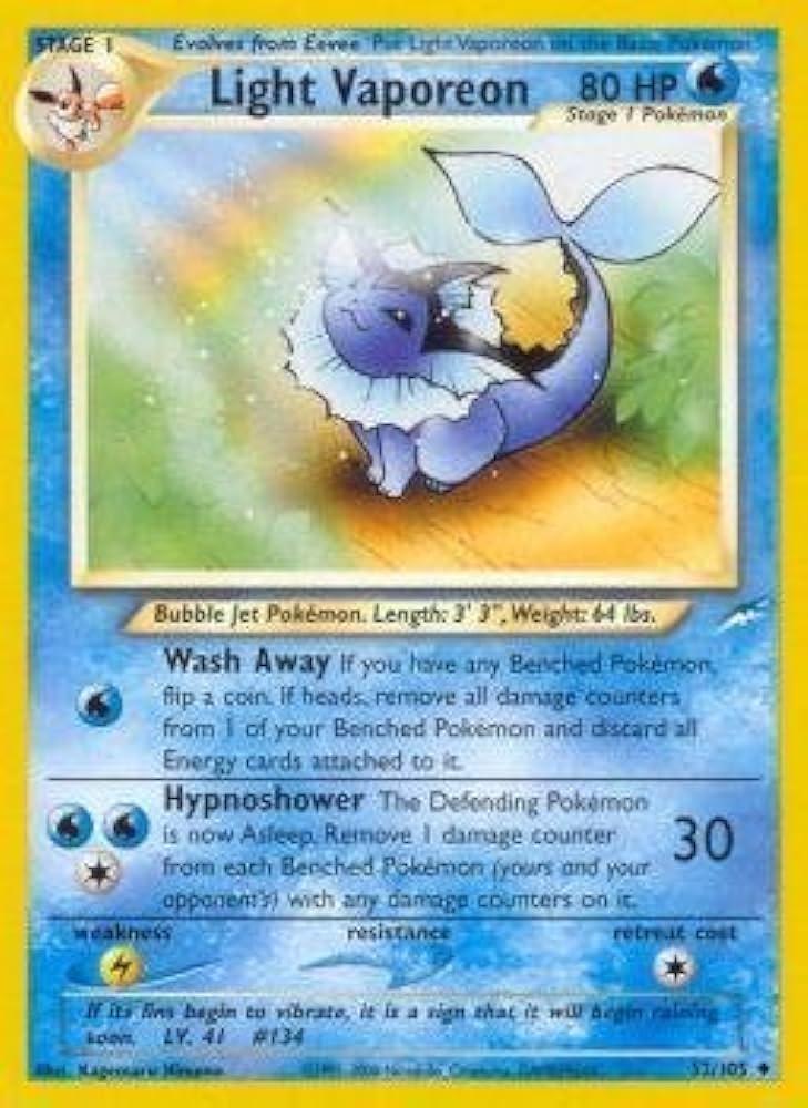 Light Vaporeon 052/105 - Unlimited Neo Destiny