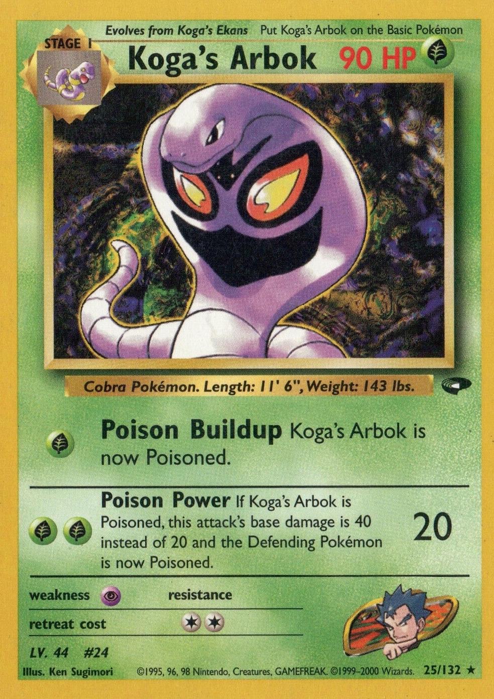 Koga's Arbok 025/132 - Unlimited Gym Challenge