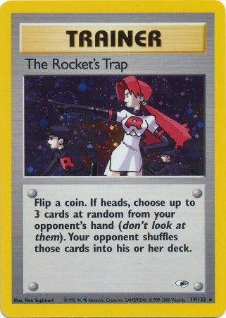 The Rocket's Trap 019/132 - Unlimited Holofoil Gym Heroes