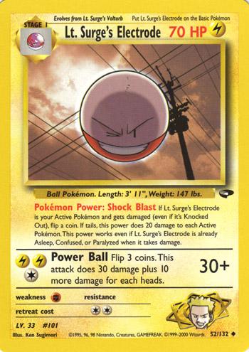 Lt. Surge's Electrode 052/132 - Unlimited Gym Challenge