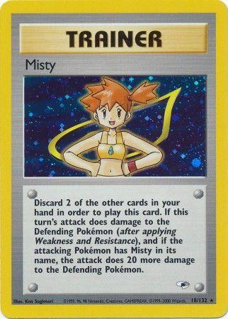 Misty 018/132 - Unlimited Holofoil Gym Heroes