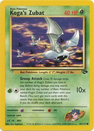 Koga's Zubat 083/132 - Unlimited Gym Challenge