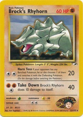 Brock's Rhyhorn 022/132 - Unlimited Gym Heroes