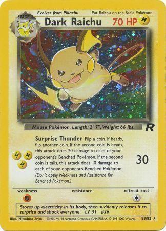 Dark Raichu 083/82 - Unlimited Holofoil Team Rocket