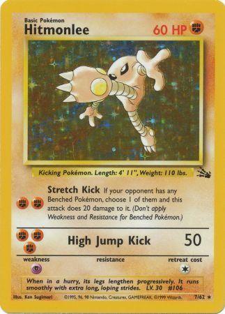 Hitmonlee 007/62 - Unlimited Holofoil Fossil