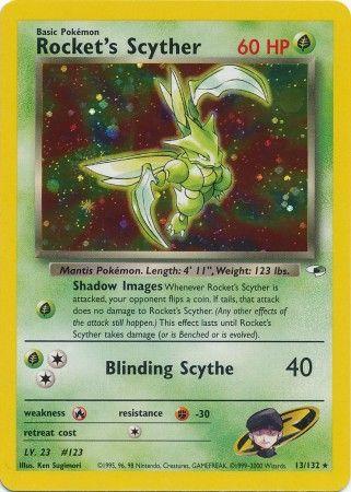 Rocket's Scyther 013/132 - Unlimited Holofoil Gym Heroes