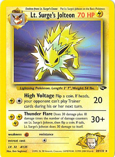 Lt. Surge's Jolteon 028/132 - Unlimited Gym Challenge