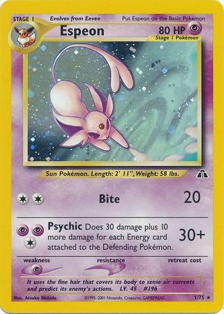 Espeon 001/75 - Unlimited Holofoil Neo Discovery