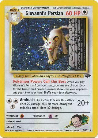Giovanni's Persian 008/132 - Unlimited Holofoil Gym Challenge