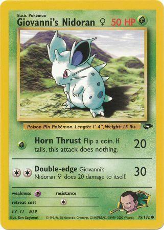 Giovanni's Nidoran F 075/132 - Unlimited Gym Challenge