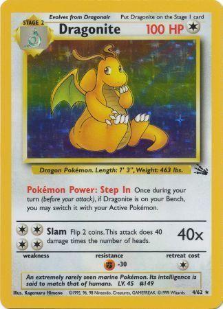 Dragonite 004/62 - Unlimited Holofoil Fossil