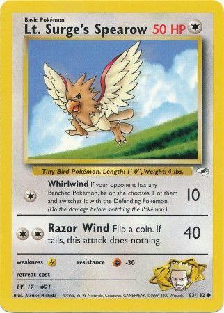 Lt. Surge's Spearow 083/132 - Unlimited Gym Heroes