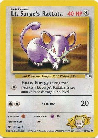 Lt. Surge's Rattata 082/132 - Unlimited Gym Heroes