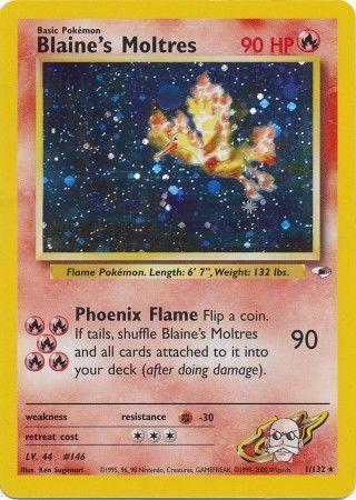 Blaine's Moltres 001/132 - Unlimited Holofoil Gym Heroes