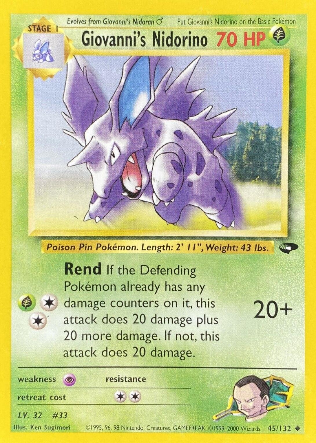Giovanni's Nidorino 045/132 - Unlimited Gym Challenge