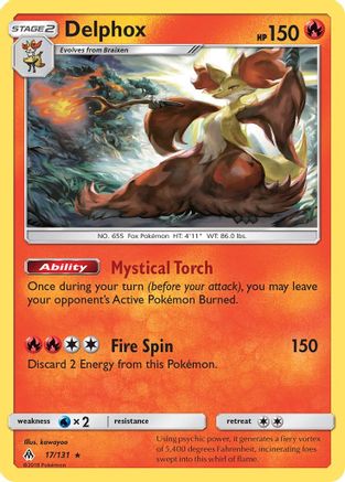 Delphox 017/131 - Reverse Holofoil SM Forbidden Light