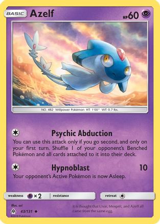 Azelf 043/131 - Reverse Holofoil SM Forbidden Light