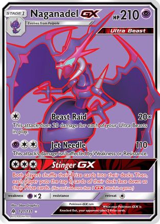 Naganadel GX (Full Art) 121 - Holofoil SM Forbidden Light