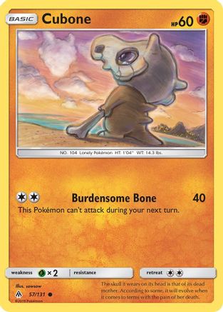 Cubone 057/131 - Reverse Holofoil SM Forbidden Light