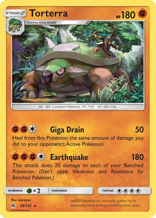 Torterra 058/131 - Reverse Holofoil SM Forbidden Light