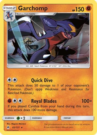 Garchomp 062/131 - Holofoil SM Forbidden Light