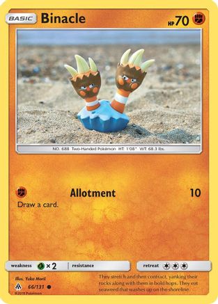 Binacle 066/131 - Reverse Holofoil SM Forbidden Light