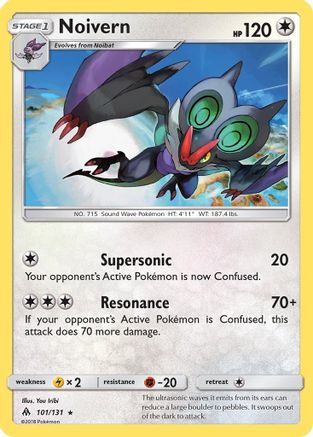 Noivern 101 - Reverse Holofoil SM Forbidden Light