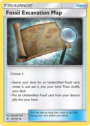 Fossil Excavation Map 107/131 SM Forbidden Light