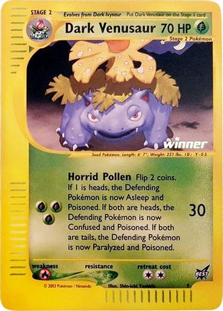 Dark Venusaur 007 Best of Promos