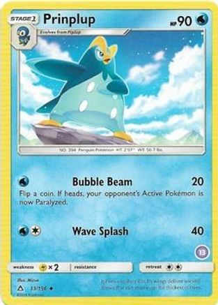 Prinplup (13) 033 SM Trainer Kit Alolan Sandslash & Alolan Ninetales