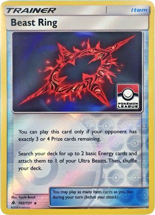 Beast Ring (Pokemon League) 102/131 - Reverse Holofoil League & Championship Cards
